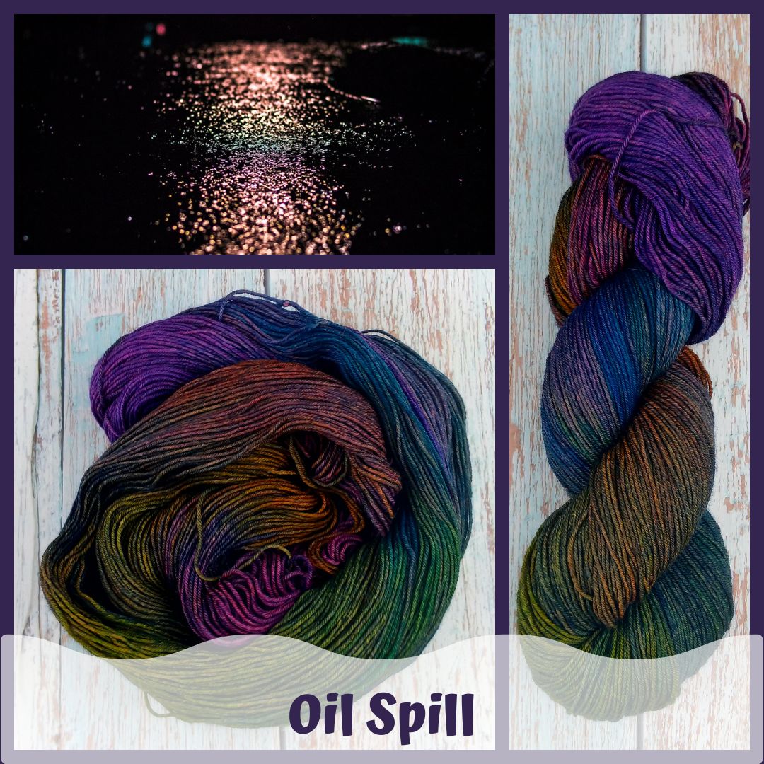 Oil Spill - Chickadee Fingering/Sock - Merino/Nylon - Ready to ship