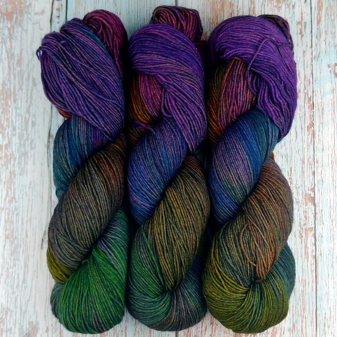 Oil Spill - Chickadee Fingering/Sock - Merino/Nylon - Ready to ship