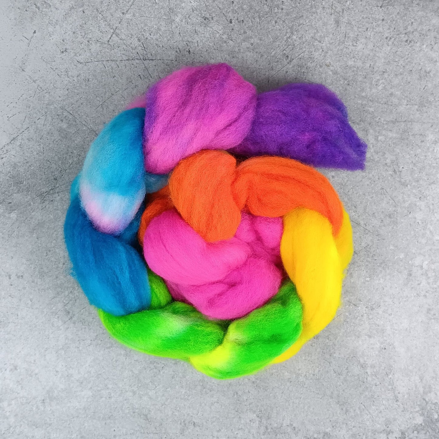 Neon Rainbow Gradient - BFL Bluefaced Leicester SW Top