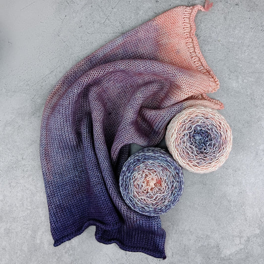 Foggy Sunrise - Gradient Sock Set - Black Tit Fingering/Sock - 80/20 Merino Nylon