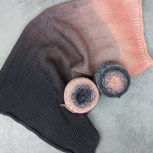 Foggy Sunrise - Gradient Sock Set - Black Tit Fingering/Sock - 80/20 Merino Nylon