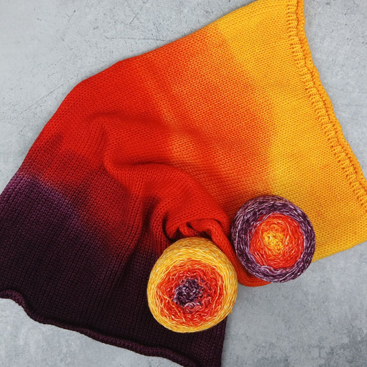 Flamme - Gradient Sock Set - Black Tit Fingering/Sock - 80/20 Merino Nylon