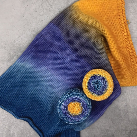 Pflaumenkuchen (Plum Cake) - Gradient Sock Set - Black Tit Fingering/Sock - 80/20 Merino Nylon