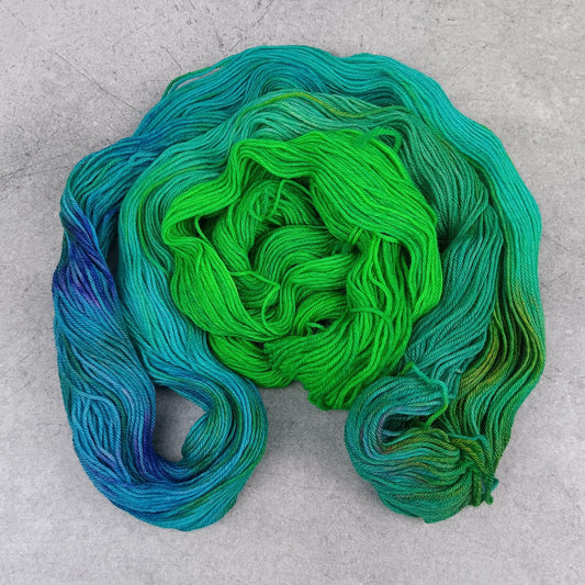 Peacock - Smallish Feet Set - Blue Tit Fingering/Sock - 75/25 Merino Nylon