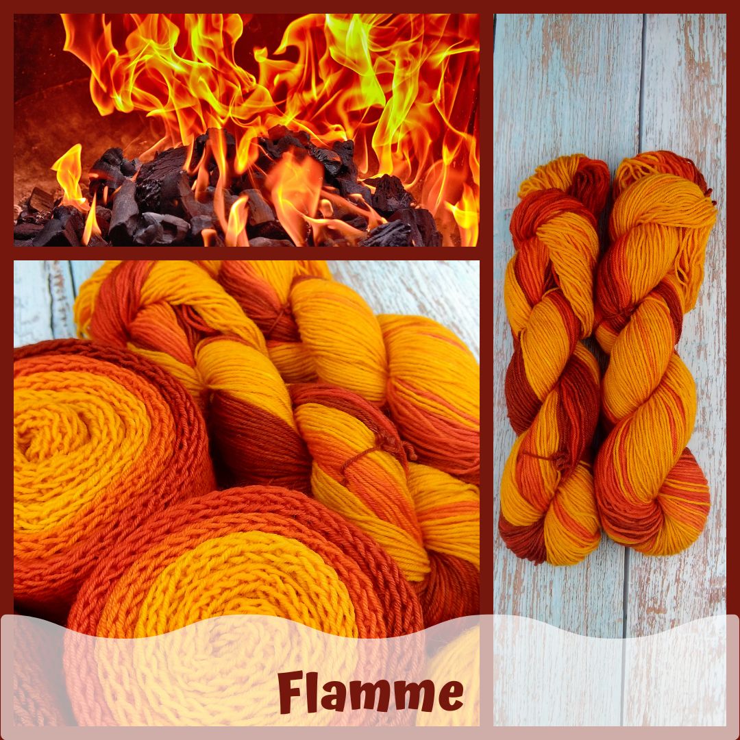 Gradient - Flamme - Chickadee Fingering/Sock - Ready to ship