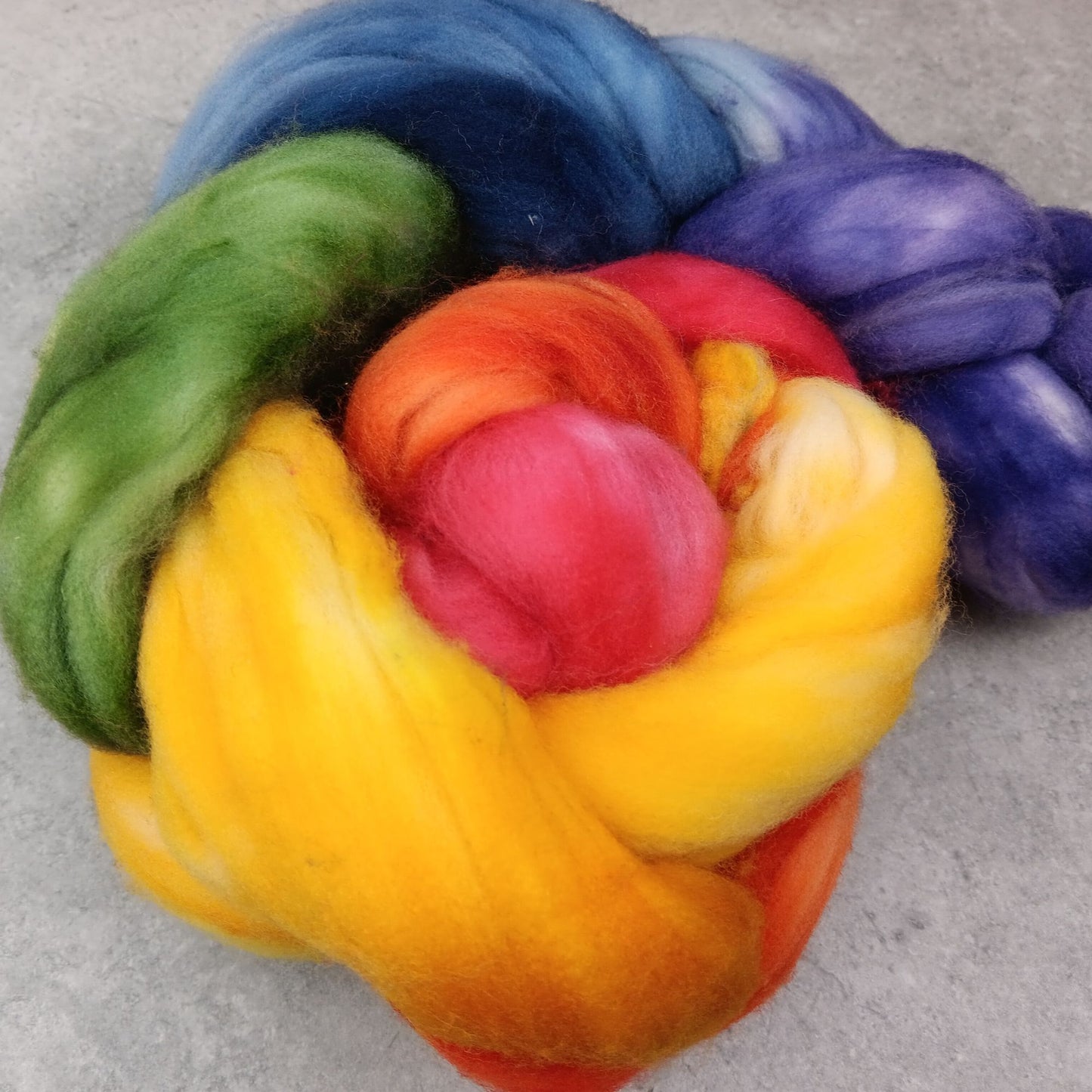 Rainbow Gradient - SW Merino Top - 22 micron