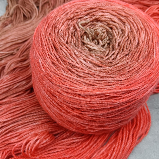 Terracotta Trail - Shawl Size - 200 grams - Mongolian Lark Fingering - 70/20/10 Merino Yak Silk