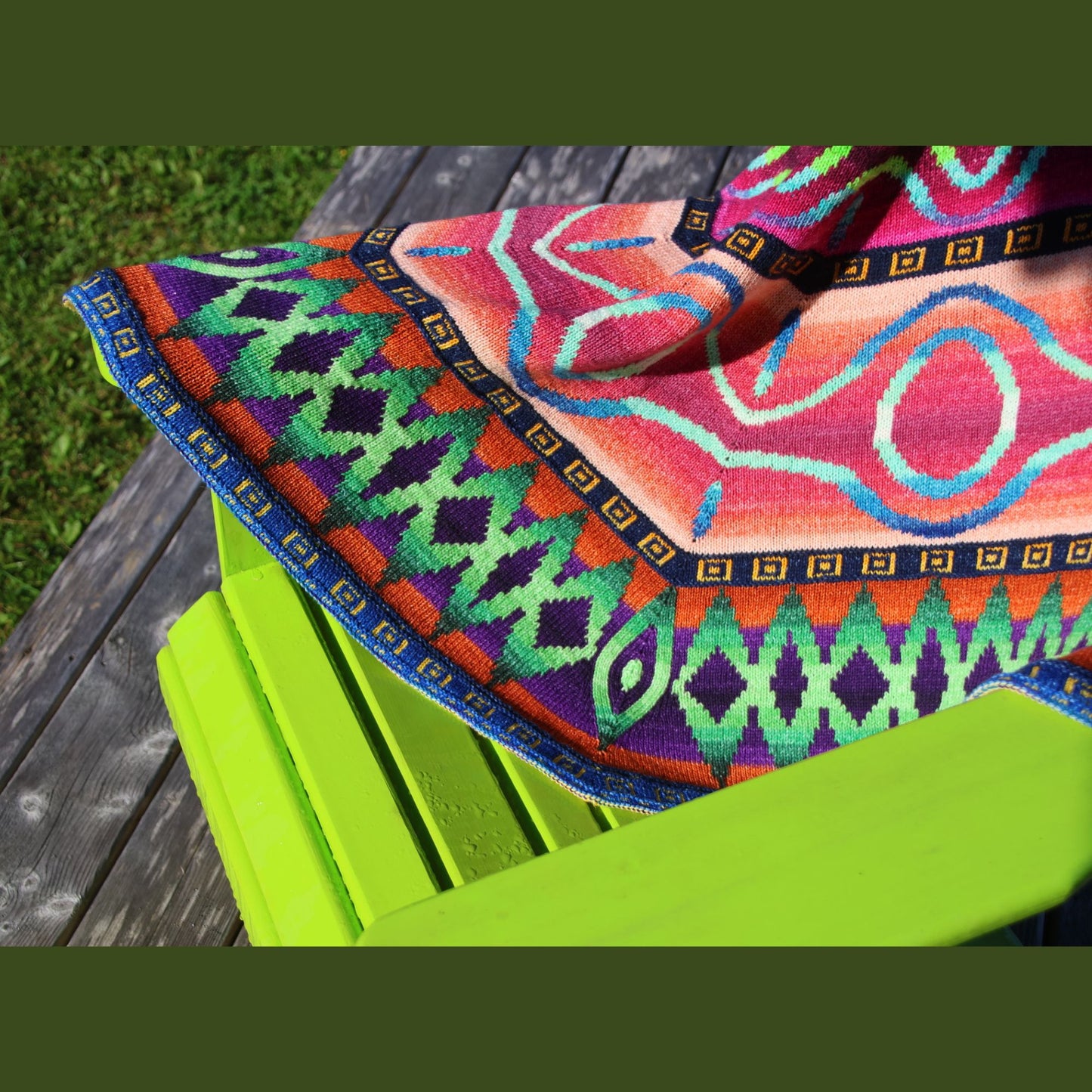 Northern Lights DK Blanket by Lucy Neatby | Digital Knitting Pattern