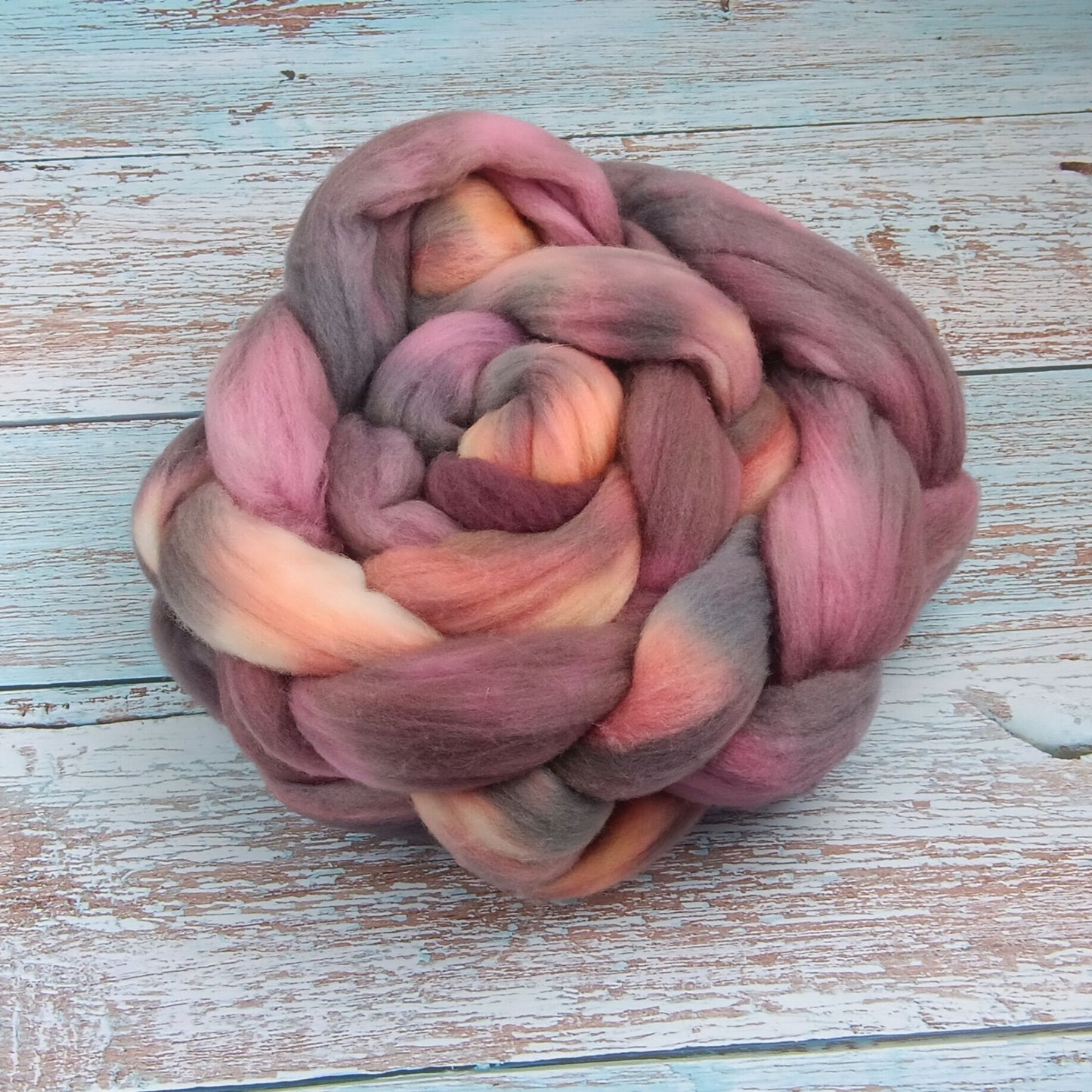 Peachy OOAK - Superwash Merino Roving