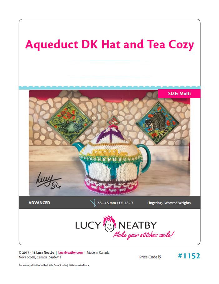 Aqueduct DK Hat and Tea Cozy by Lucy Neatby | Digital Pattern