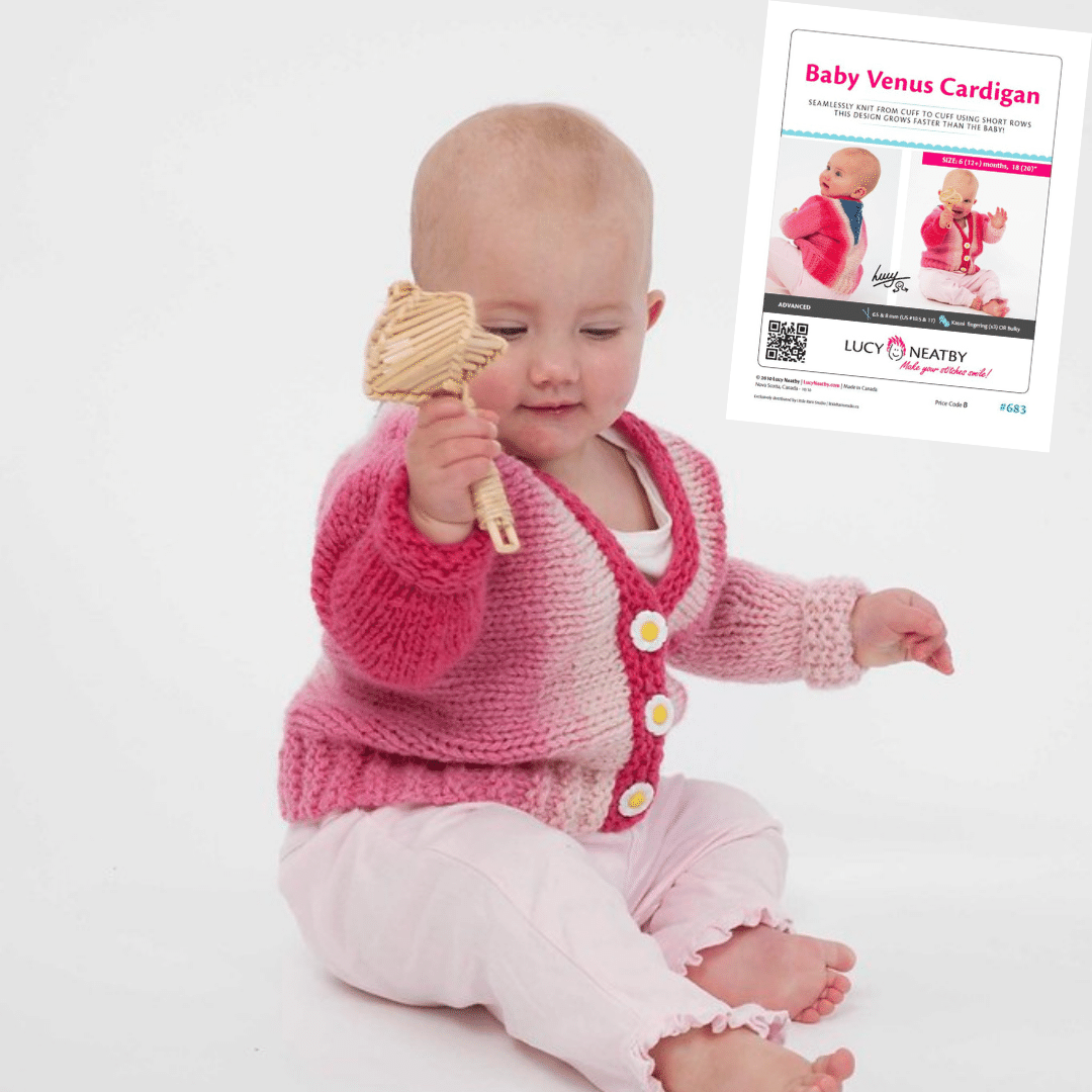 Baby Venus Cardigan by Lucy Neatby Digital Pattern Little Barn Studio