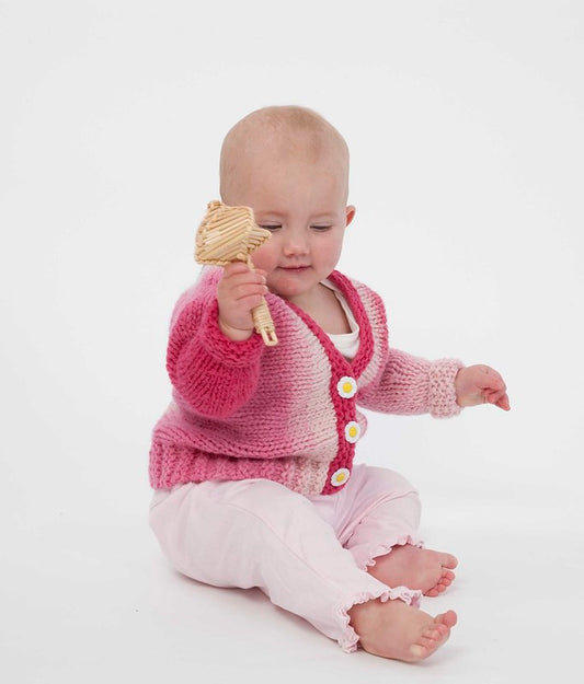 Cardigan Vénus pour bébé par Lucy Neatby - Patron numérique