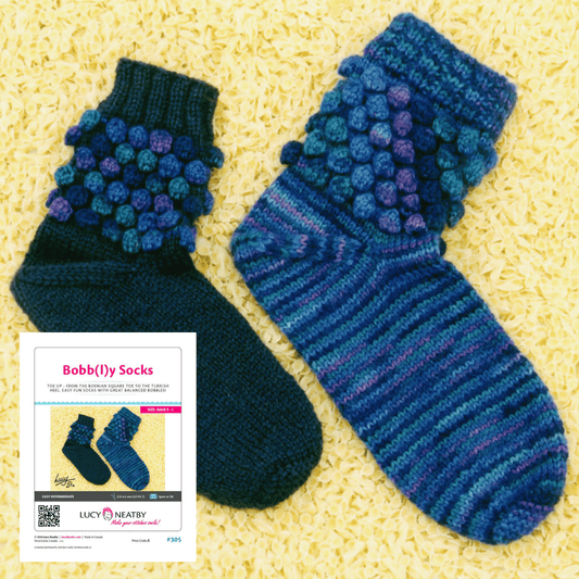 Bobb(l)y Socks - Patron pour les orteils relevés par Lucy Neatby | Patron numérique
