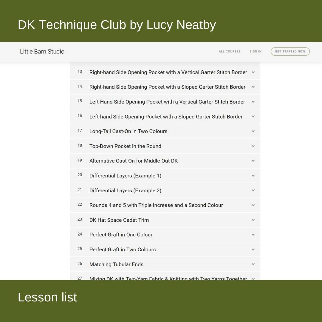 The DK Technique Club by Lucy Neatby - A video tutorial about double knitting / doubleknitting.