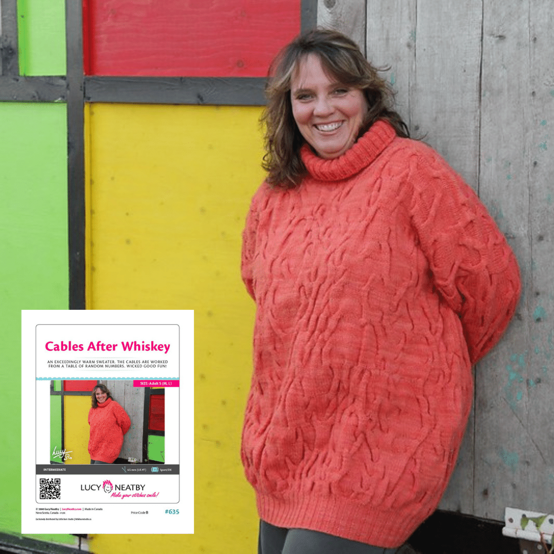 Cables After Whiskey Sweater by Lucy Neatby - Digital Pattern