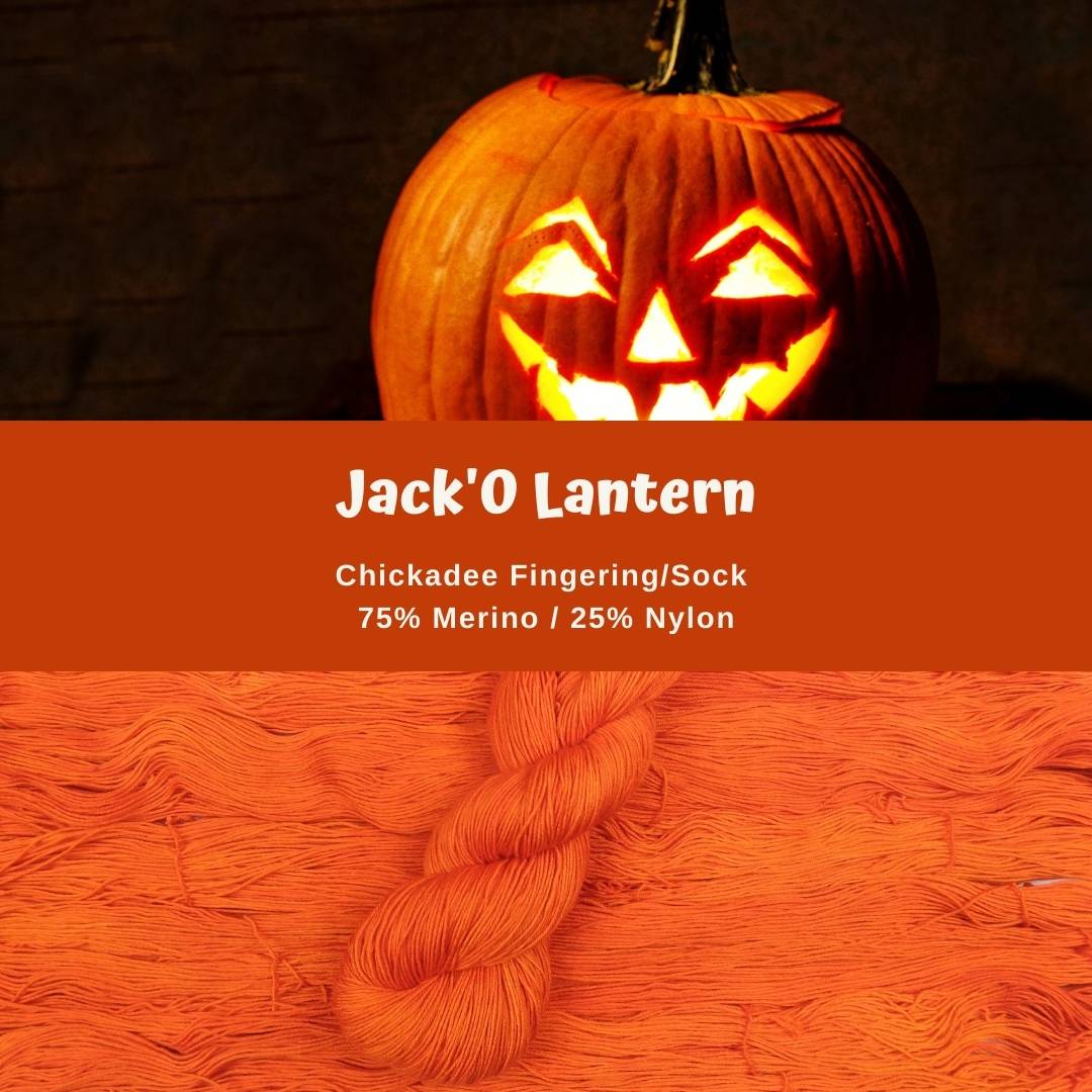 Hand dyed sock yarn - 75/25 Merino Nylon - Jack'O Lantern - Ready to ship