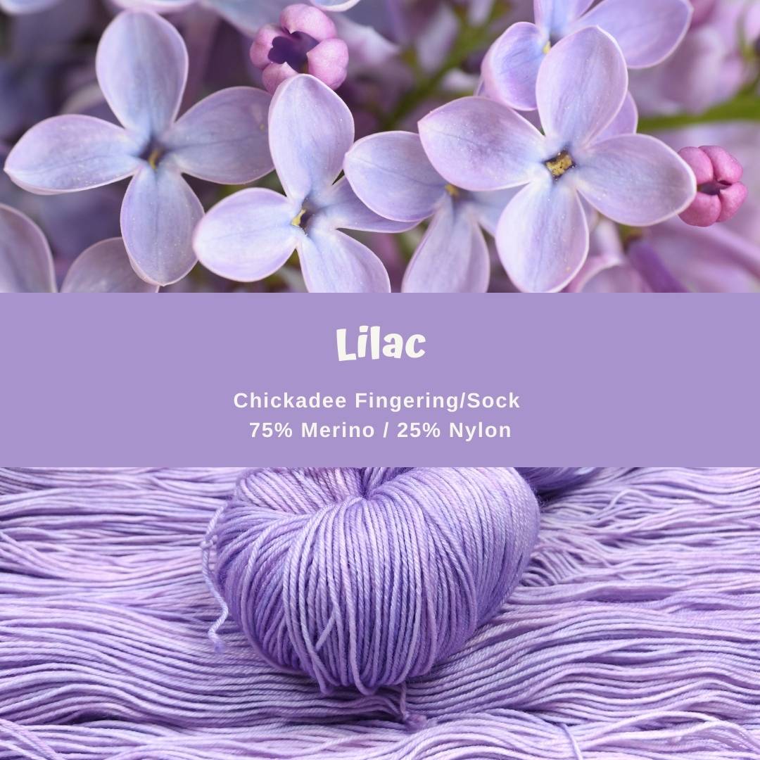 Lilac - Chickadee Fingering/Sock - Merino/Nylon - Ready to ship