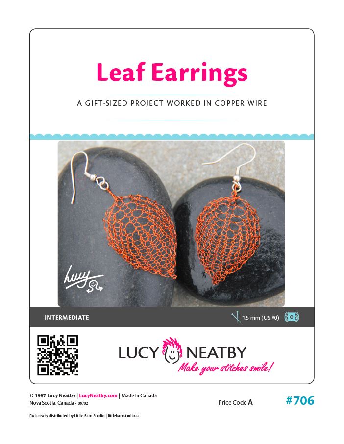 Copper Wire Leaf Earrings by Lucy Neatby - Digital Pattern