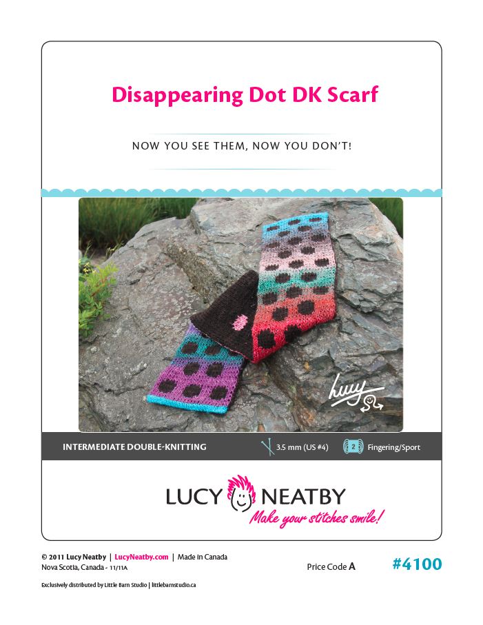 Disappearing Dot Scarf by Lucy Neatby - Digital Pattern