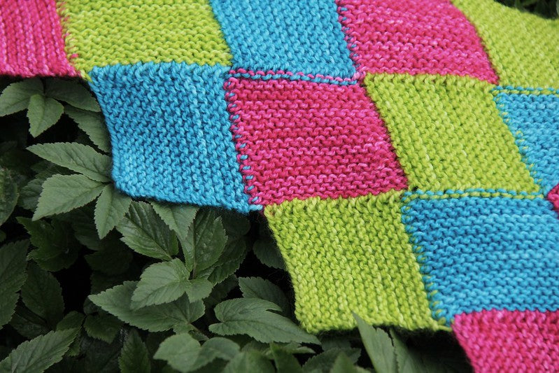 Entrelac Scarf by Lucy Neatby - Digital Pattern
