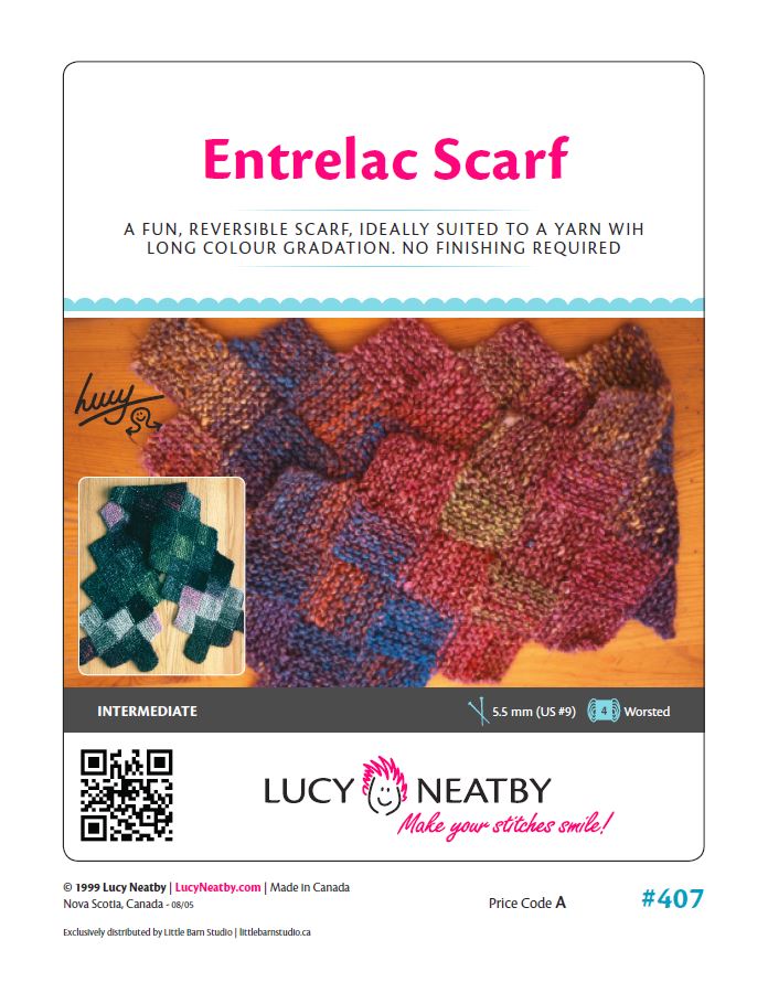 Entrelac Scarf by Lucy Neatby - Digital Pattern