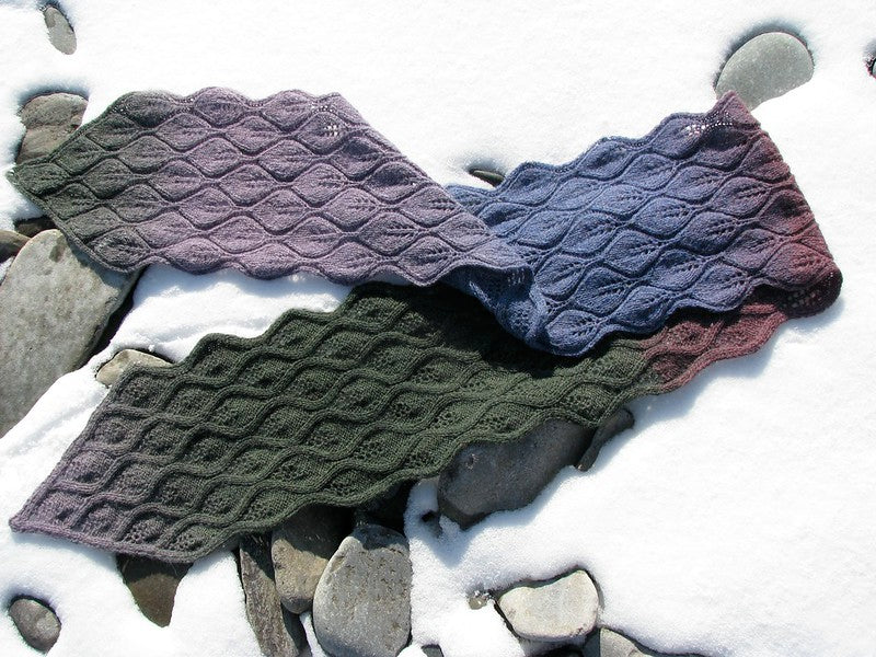 Falling Leaves Scarf by Lucy Neatby - Digital Pattern