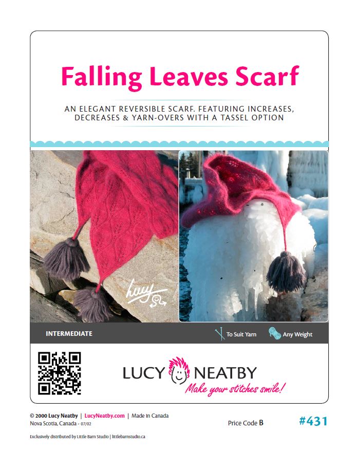 Falling Leaves Scarf by Lucy Neatby - Digital Pattern