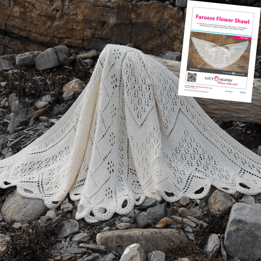 Châle à fleurs des îles Féroé par Lucy Neatby - Modèle numérique