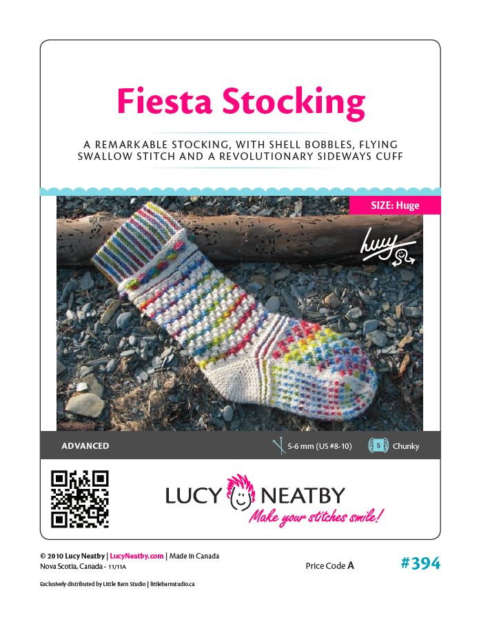 Fiesta Stocking by Lucy Neatby | Digital Pattern
