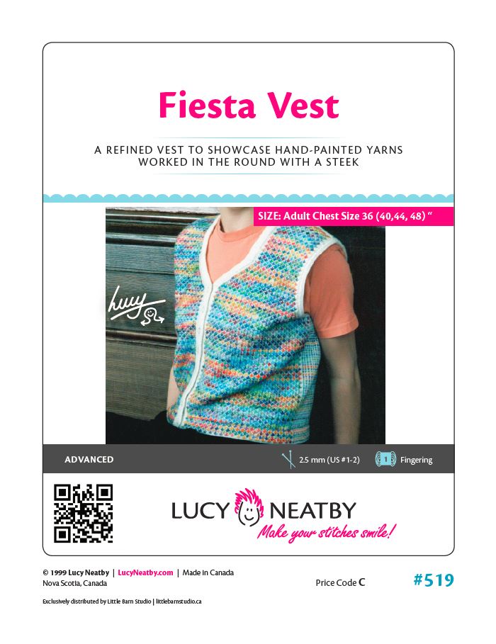 Fiesta Vest by Lucy Neatby - Digital Pattern