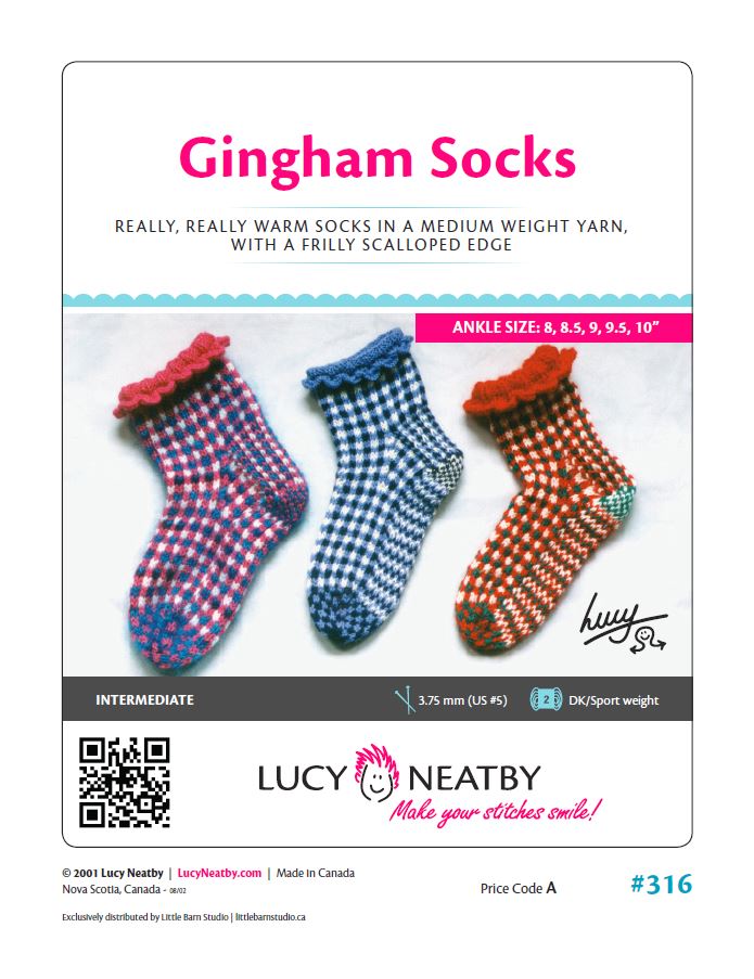 Gingham Socks by Lucy Neatby | Digital Pattern