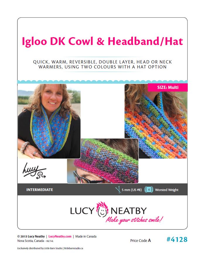 Cache-col et bandeau Igloo DK par Lucy Neatby - Modèle numérique