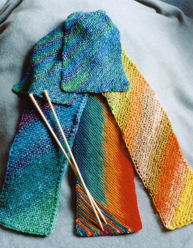 Ikat Garter Scarf by Lucy Neatby - Digital Pattern