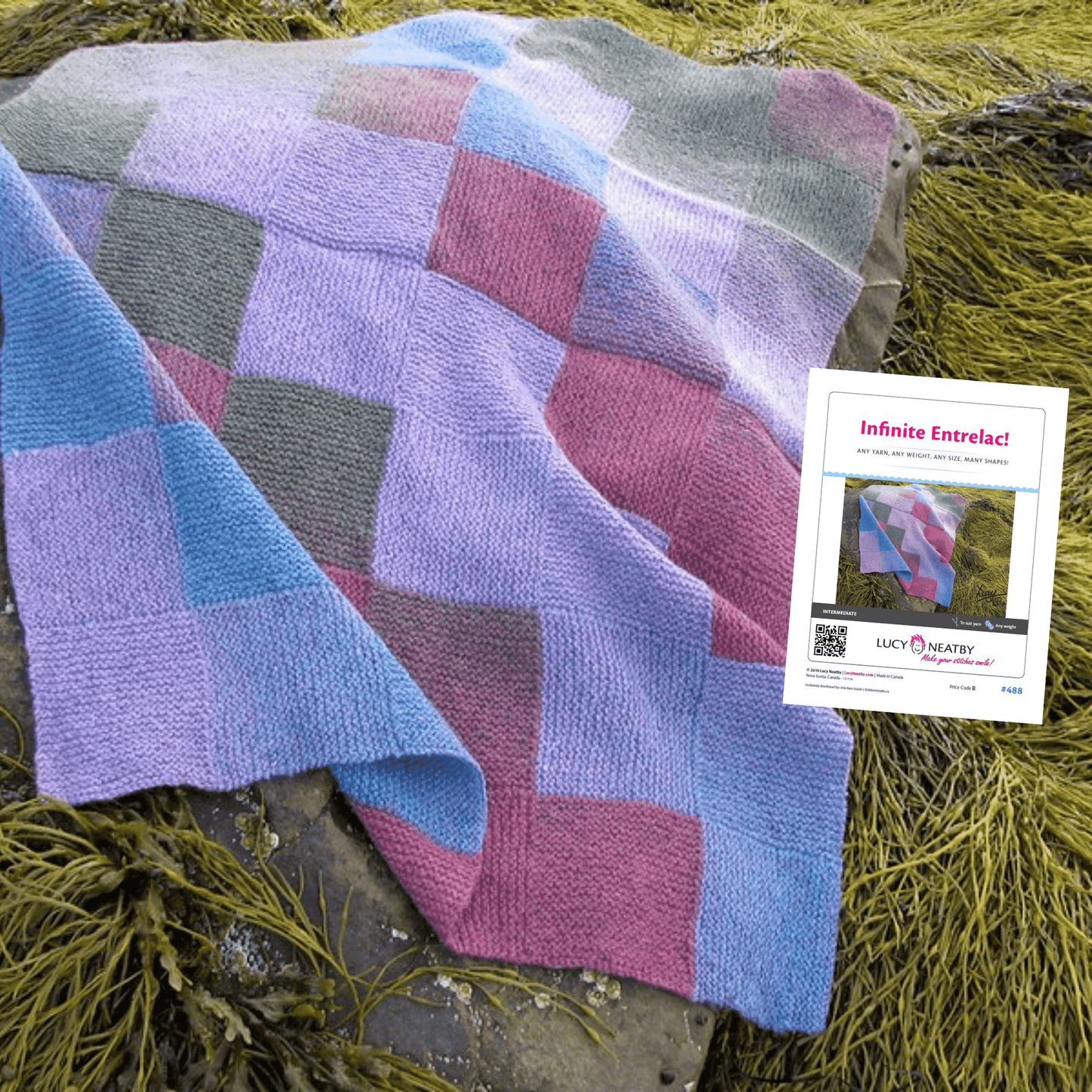 Infinite Entrelac Blanket or Scarf by Lucy Neatby - Digital Pattern
