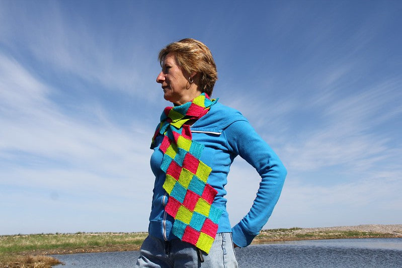 Entrelac Scarf by Lucy Neatby - Digital Pattern