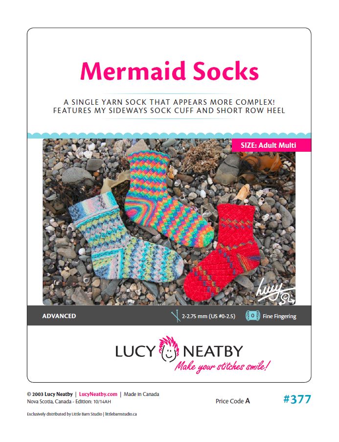 Mermaid Socks by Lucy Neatby | Digital Pattern