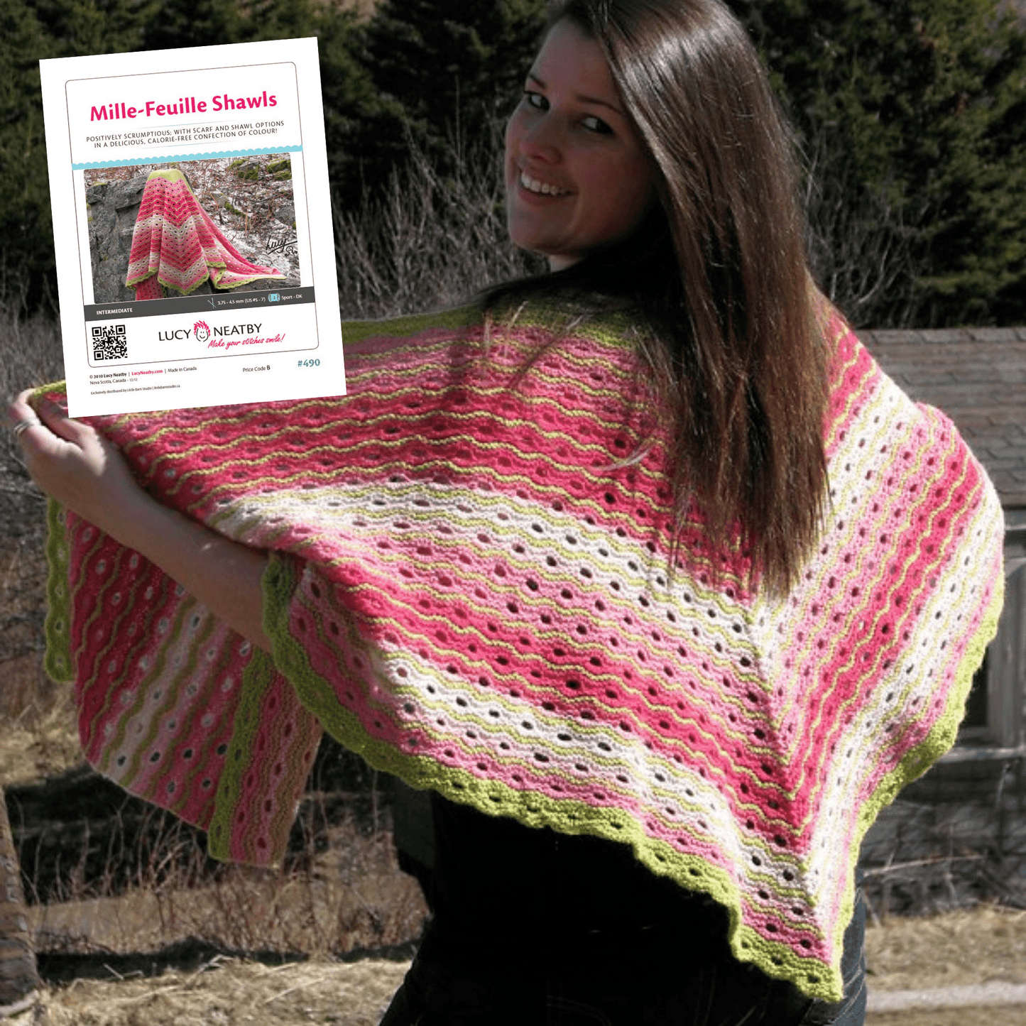 Mille Feuille Shawl and Scarf by Lucy Neatby - Digital Pattern