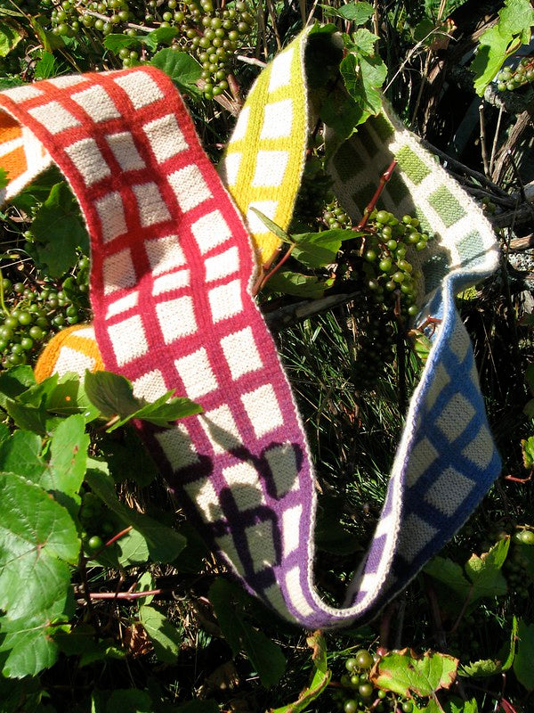 Écharpe en tricot double Paintbox de Lucy Neatby - Modèle numérique