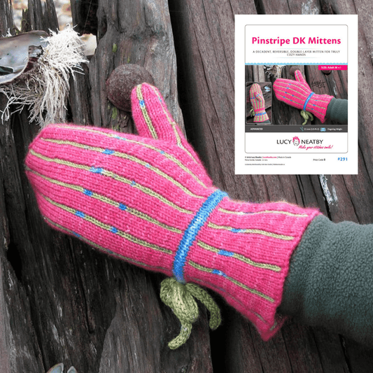 Pinstripe DK Mittens by Lucy Neatby | Digital Pattern