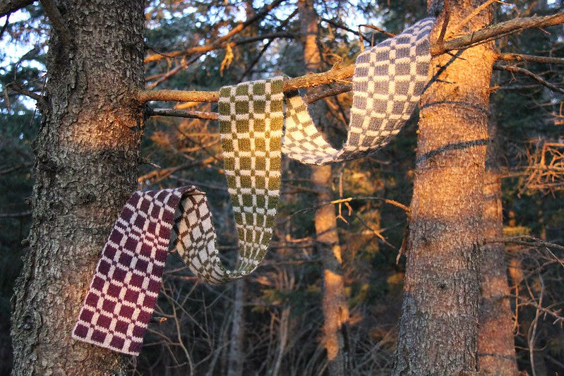 Plaid DK Scarves by Lucy Neatby - Digital Pattern