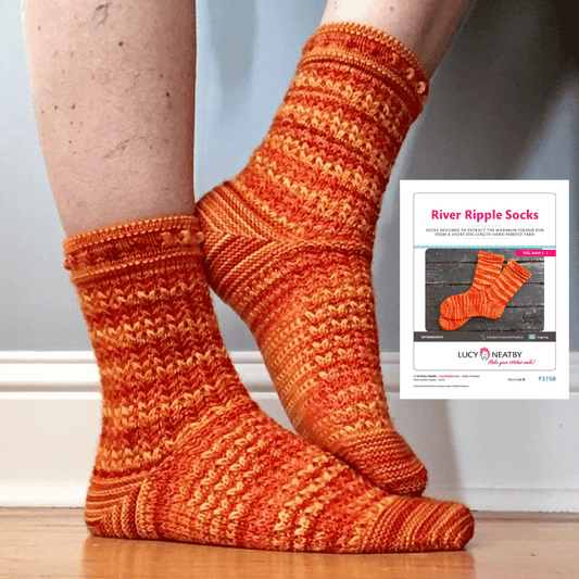 Chaussettes River Ripple de Lucy Neatby | Patron numérique
