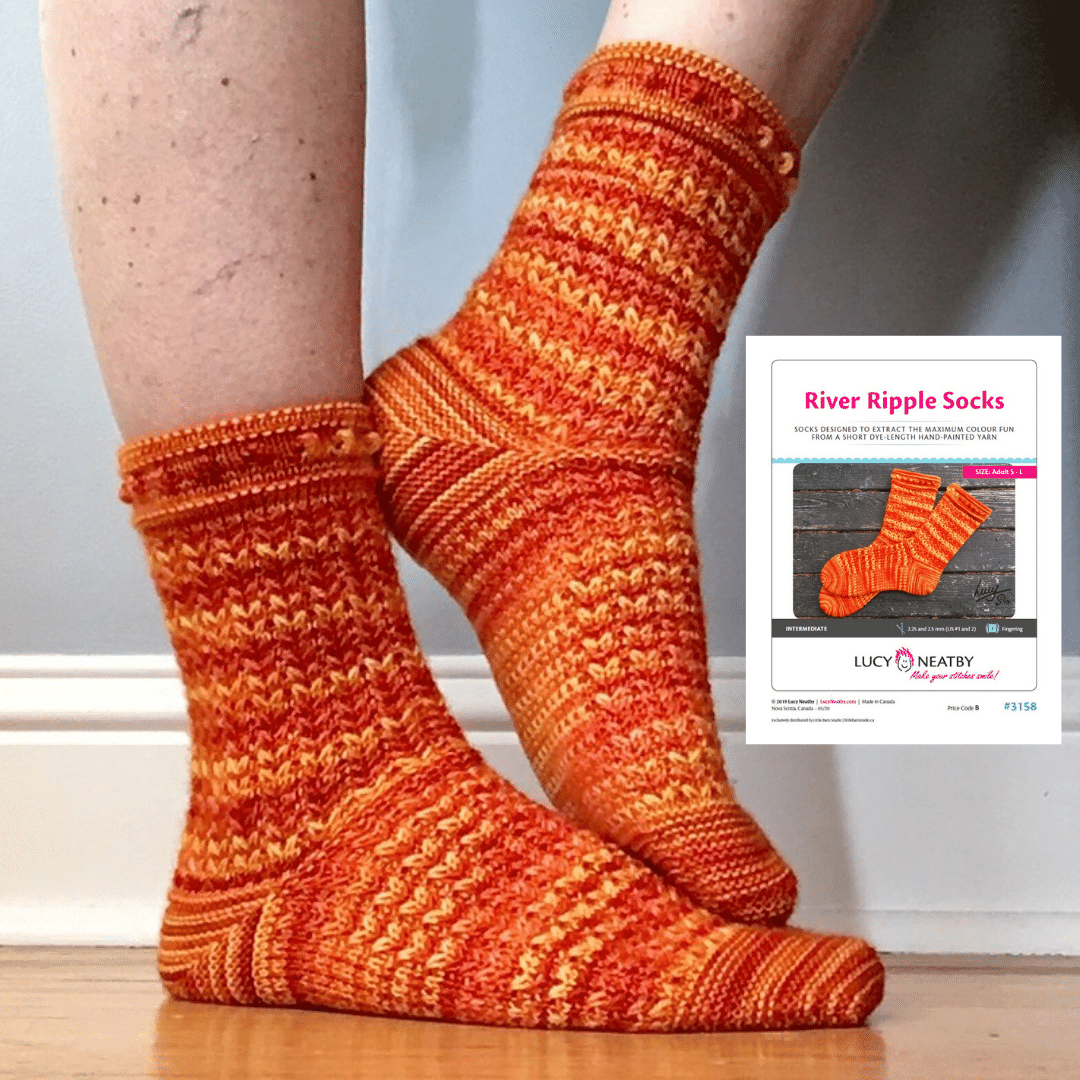 River Ripple Socks by Lucy Neatby | Digital Pattern