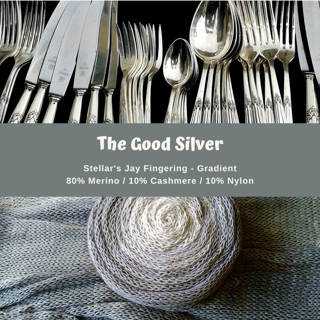 Gradient - 720 Yards - The Good Silver - Stellar's Jay MCN Fingering - Ready to ship