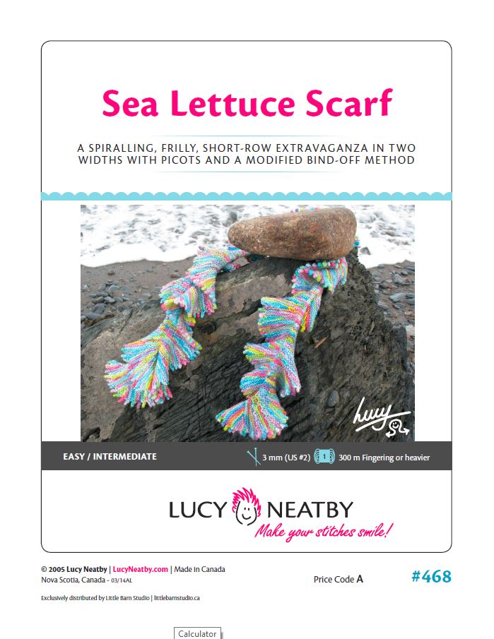 Sea Lettuce Scarf by Lucy Neatby - Digital Pattern