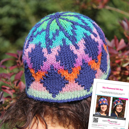 Sky Diamond DK Hat by Lucy Neatby | Digital Pattern