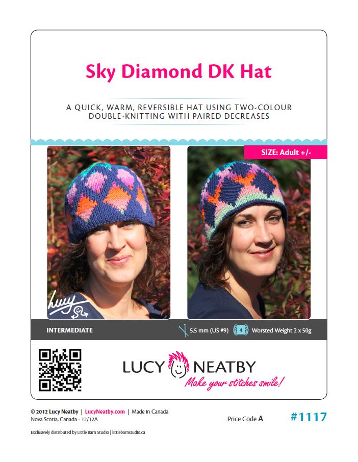 Sky Diamond DK Hat by Lucy Neatby | Digital Pattern