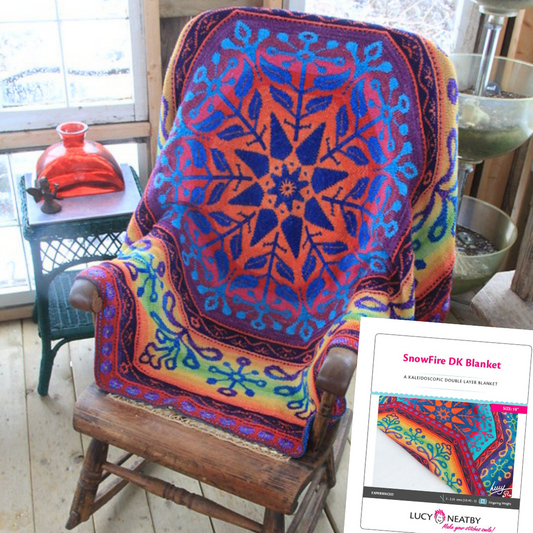 SnowFire DK Blanket by Lucy Neatby - Digital Pattern