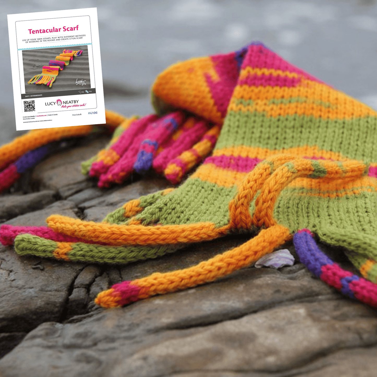 Tentacular Scarf by Lucy Neatby - Digital Pattern