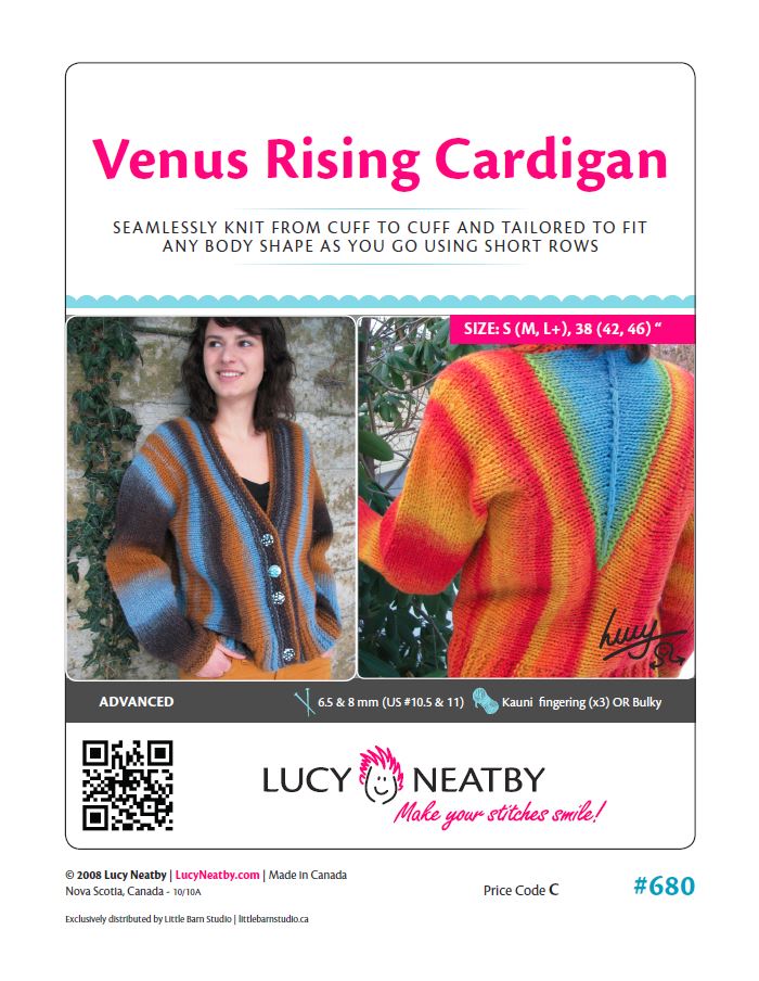 Venus Rising Cardigan by Lucy Neatby - Digital Pattern
