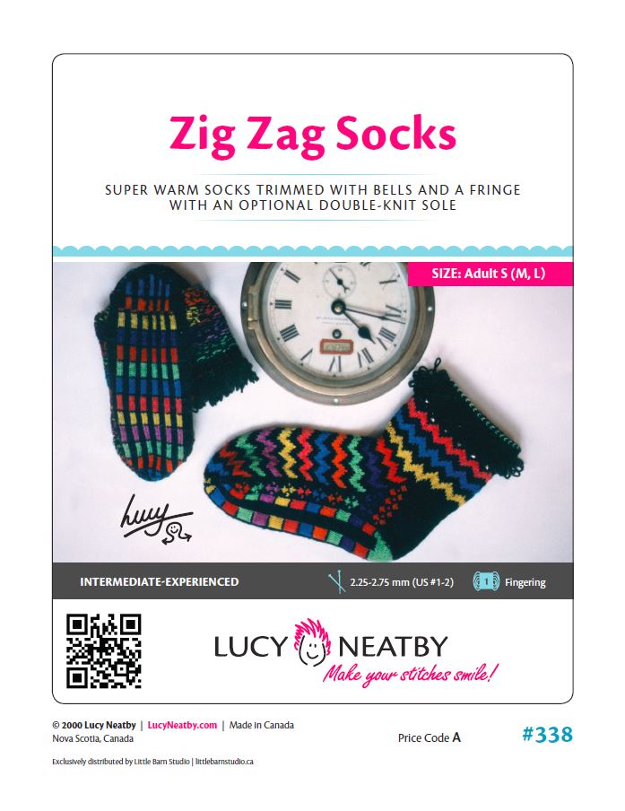 Zig Zag Socks by Lucy Neatby | Digital Pattern